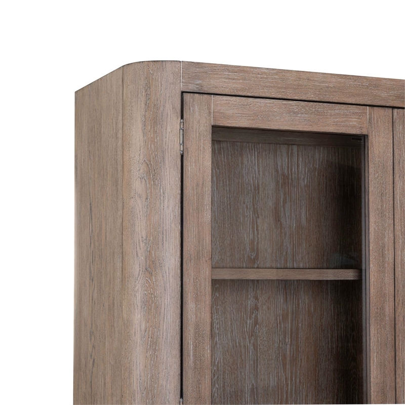 Liberty Furniture South Bend 2 Piece Glass Bunching Cabinet Set - Brown