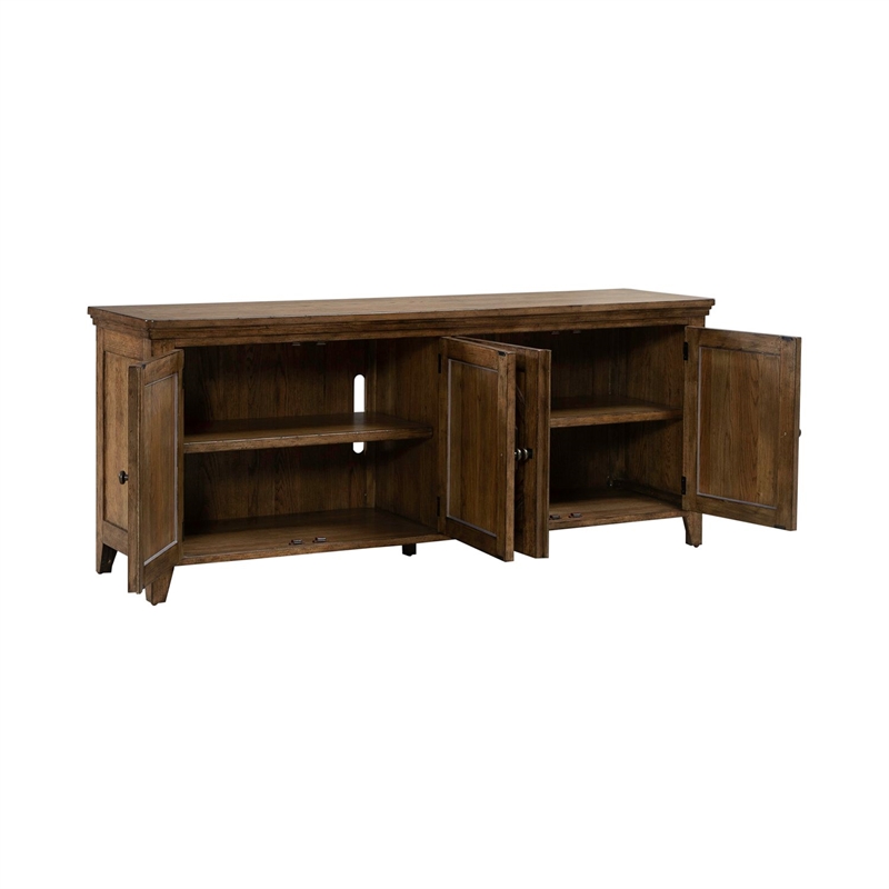 Liberty Furniture Carolina Park 78 Inch TV Console - Brown