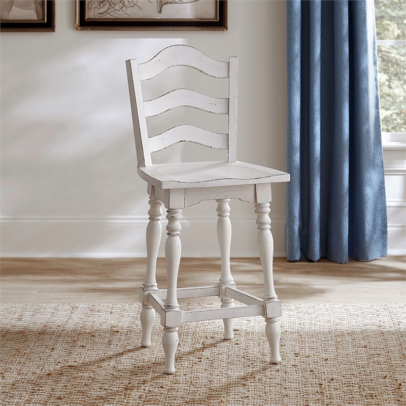 Liberty Furniture Magnolia Manor Ladderback Swivel Counter Height Chairs 2 Piece