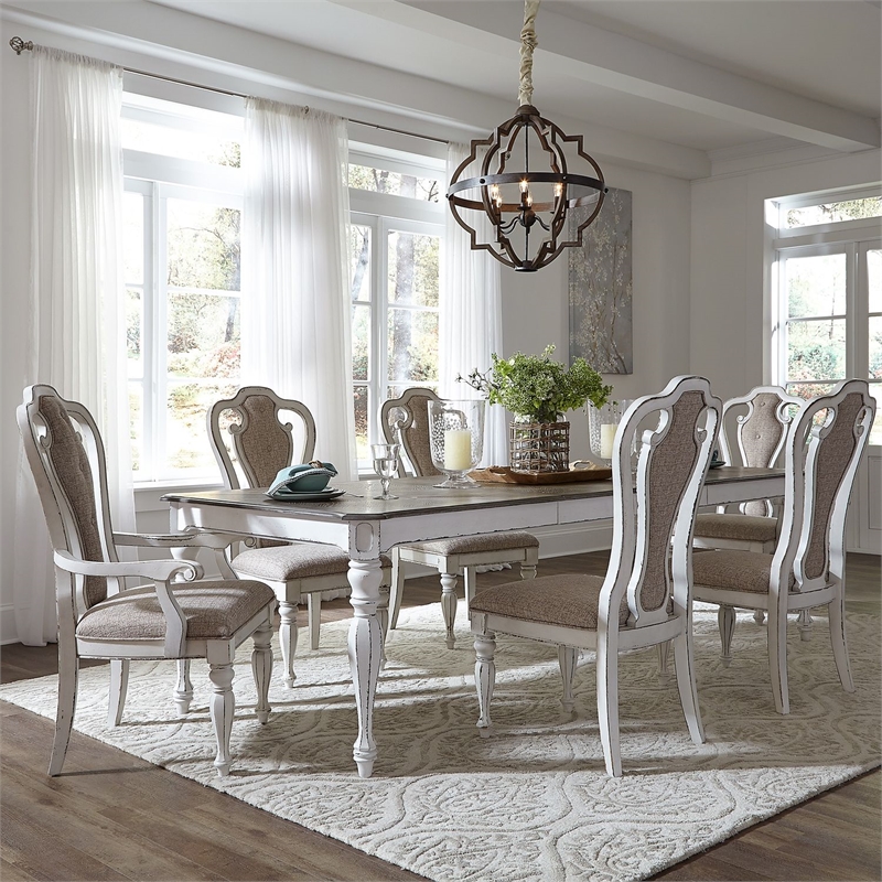 Liberty Furniture Magnolia Manor 7 Piece Leg Table Set - White