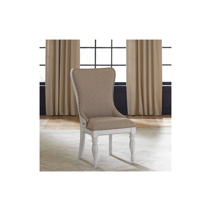 Liberty Furniture Magnolia Manor 7 Piece Round Ped Table Set - White