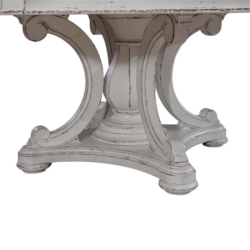 Liberty Furniture Magnolia Manor 7 Piece Round Ped Table Set - White
