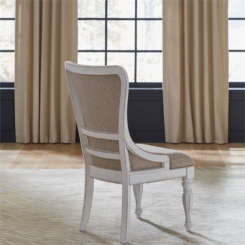 Liberty Furniture Magnolia Manor 7 Piece Round Ped Table Set - White