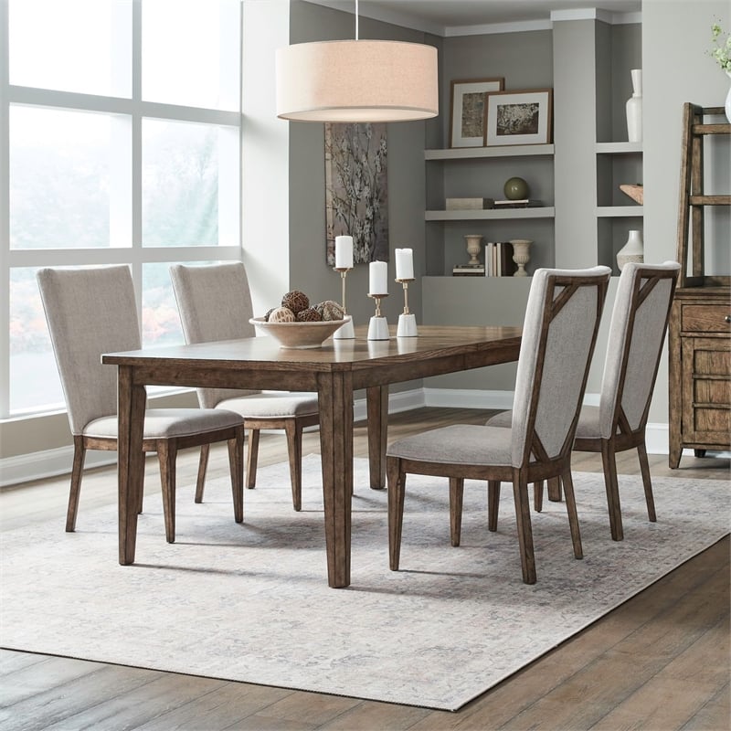 Liberty Furniture Carolina Park 5 Piece Rectangular Table Set - Brown