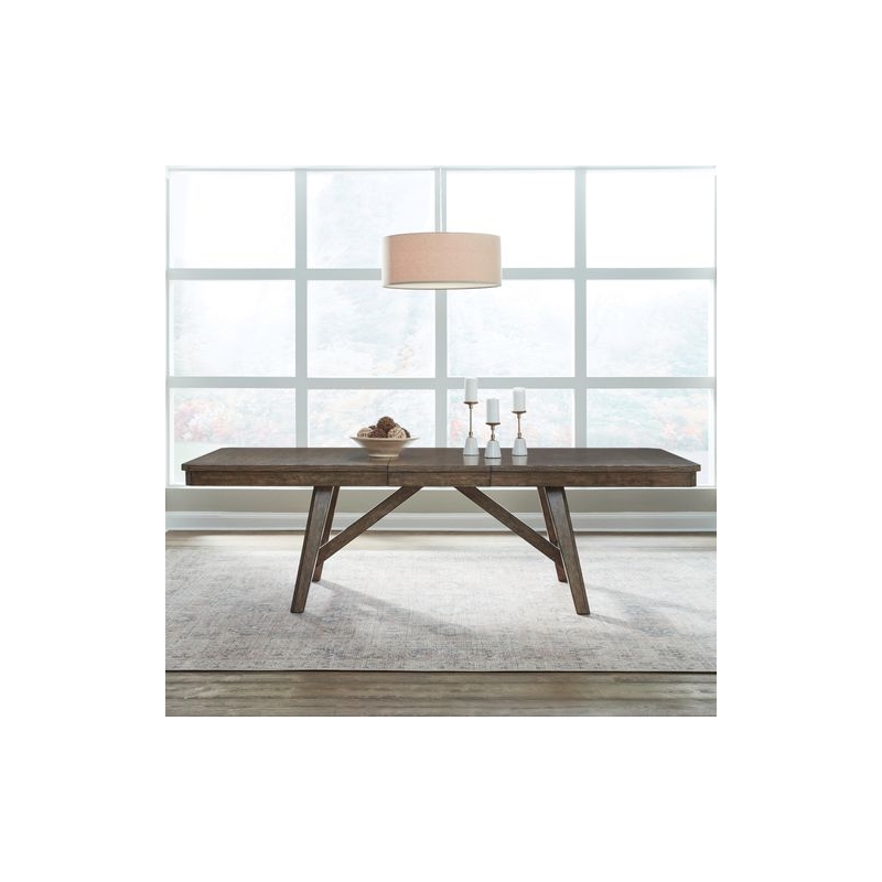 Liberty Furniture Carolina Park 7 Piece Trestle Table Set - Brown