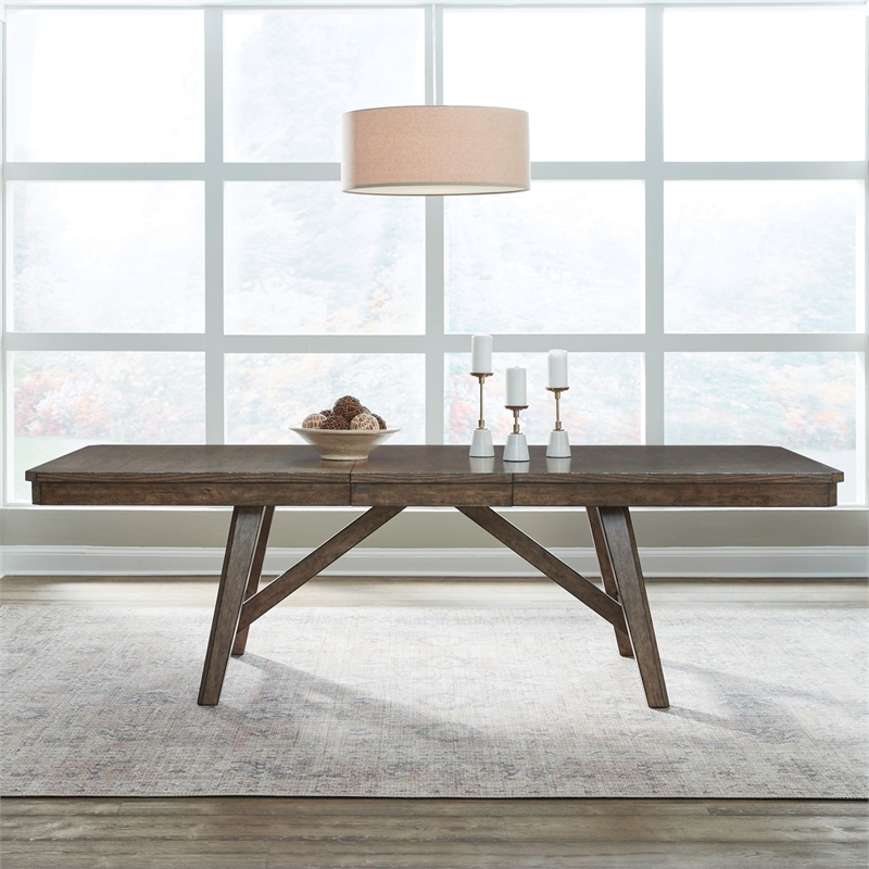 Liberty Furniture Carolina Park 7 Piece Trestle Table Set - Brown