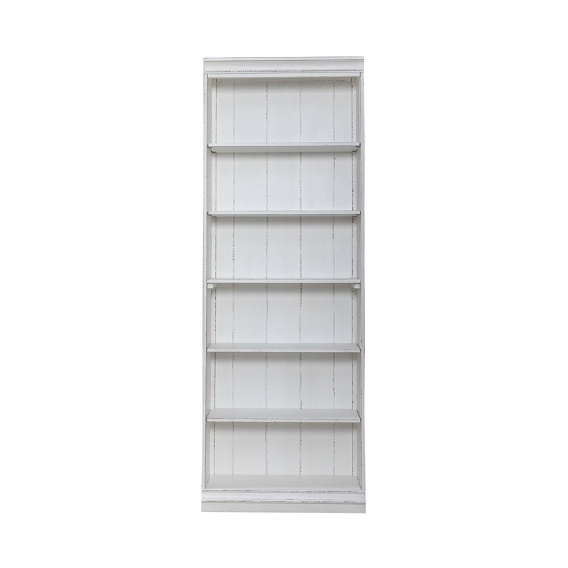 Liberty Furniture Magnolia Manor Stepped Bookcase Wall - White