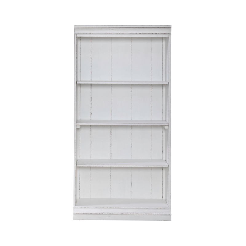 Liberty Furniture Magnolia Manor Stepped Bookcase Wall - White