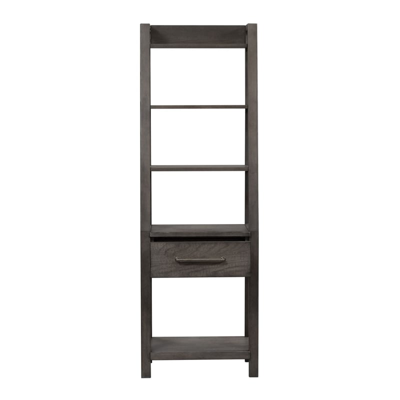 Liberty Furniture Modern Farmhouse Leaning Bookcase - Gray