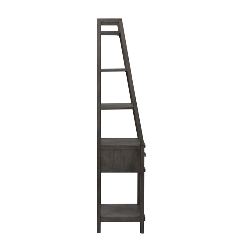 Liberty Furniture Modern Farmhouse Leaning Bookcase - Gray