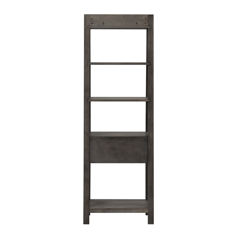 Liberty Furniture Modern Farmhouse Leaning Bookcase - Gray