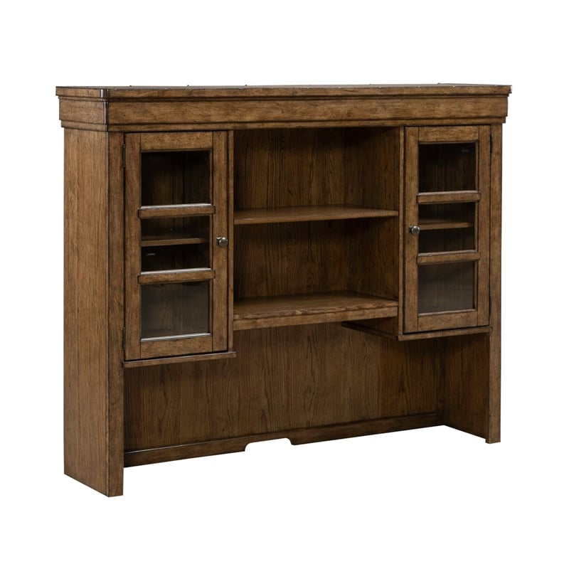Liberty Furniture Carolina Park 5 Piece Jr Executive Desk Set - Brown