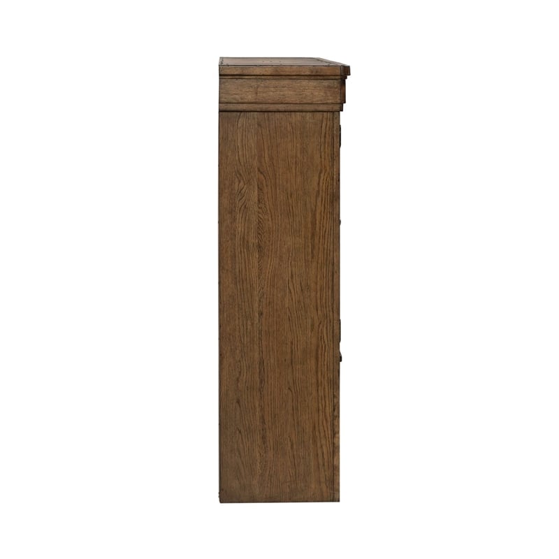 Liberty Furniture Carolina Park 5 Piece Jr Executive Desk Set - Brown