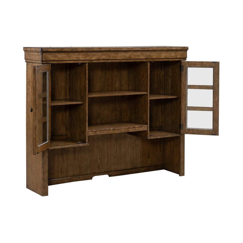 Liberty Furniture Carolina Park 5 Piece Jr Executive Desk Set - Brown