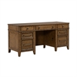 Liberty Furniture Carolina Park Jr Executive Credenza Desk - Brown