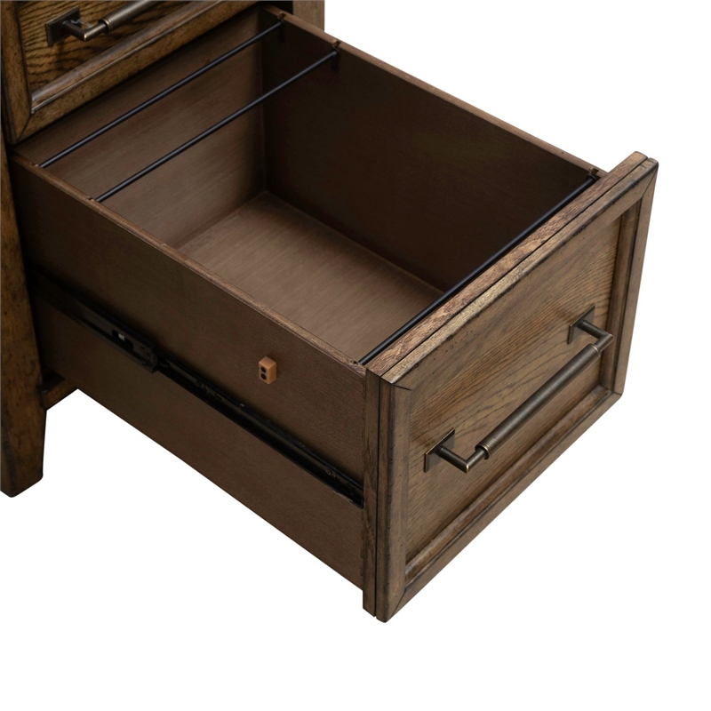 Liberty Furniture Carolina Park Jr Executive Credenza Desk - Brown
