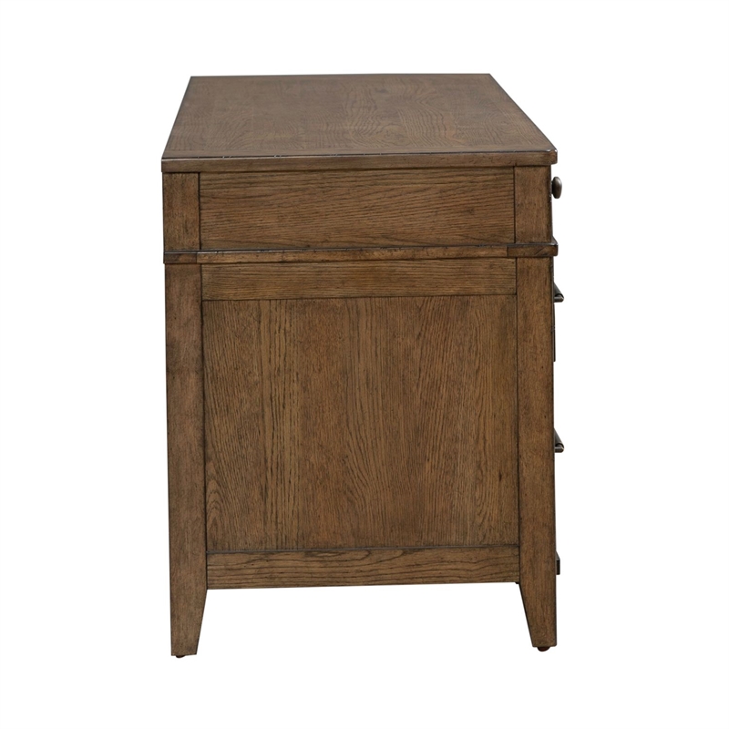 Liberty Furniture Carolina Park Jr Executive Credenza Desk - Brown
