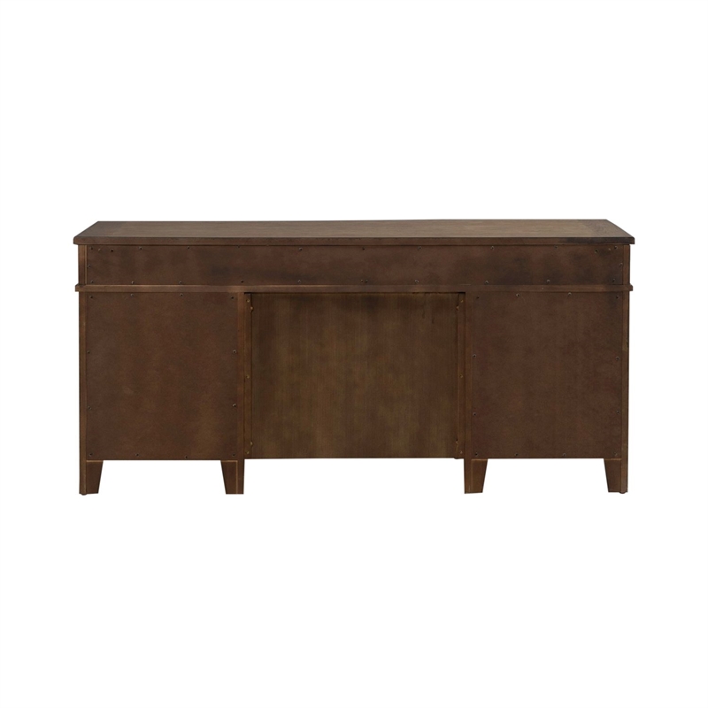 Liberty Furniture Carolina Park Jr Executive Credenza Desk - Brown
