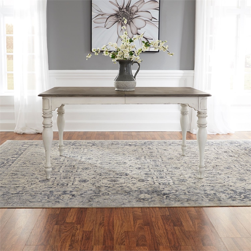 Liberty Furniture Magnolia Manor 5 Piece Leg Table Dining Room Set - White