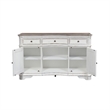 Liberty Furniture Magnolia Manor 3 Piece Dining Room Server Set with Piers White