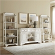 Liberty Furniture Magnolia Manor 3 Piece Dining Room Server Set with Piers White