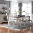 Liberty Furniture Magnolia Manor Opt 6 Piece Leg Table Dining Room Set - White