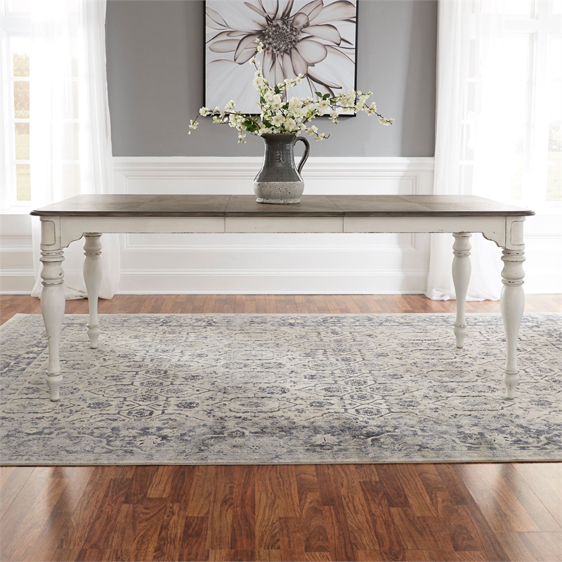 Liberty Furniture Magnolia Manor Opt 7 Piece Leg Table Dining Room Set - White