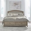 Liberty Furniture Avalon Queen Upholstered Storage Bed Dresser Mirror Chest Set