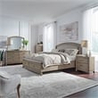 Liberty Furniture Avalon King Upholstered Bed Dresser Mirror Chest Nightstand