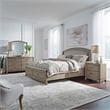 Liberty Furniture Avalon King Upholstered Storage Bed Dresser Mirror Nightstand