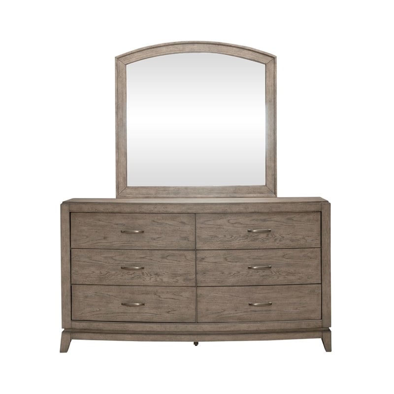 Liberty Furniture Avalon Queen Upholstered Storage Bed Dresser Mirror Nightstand