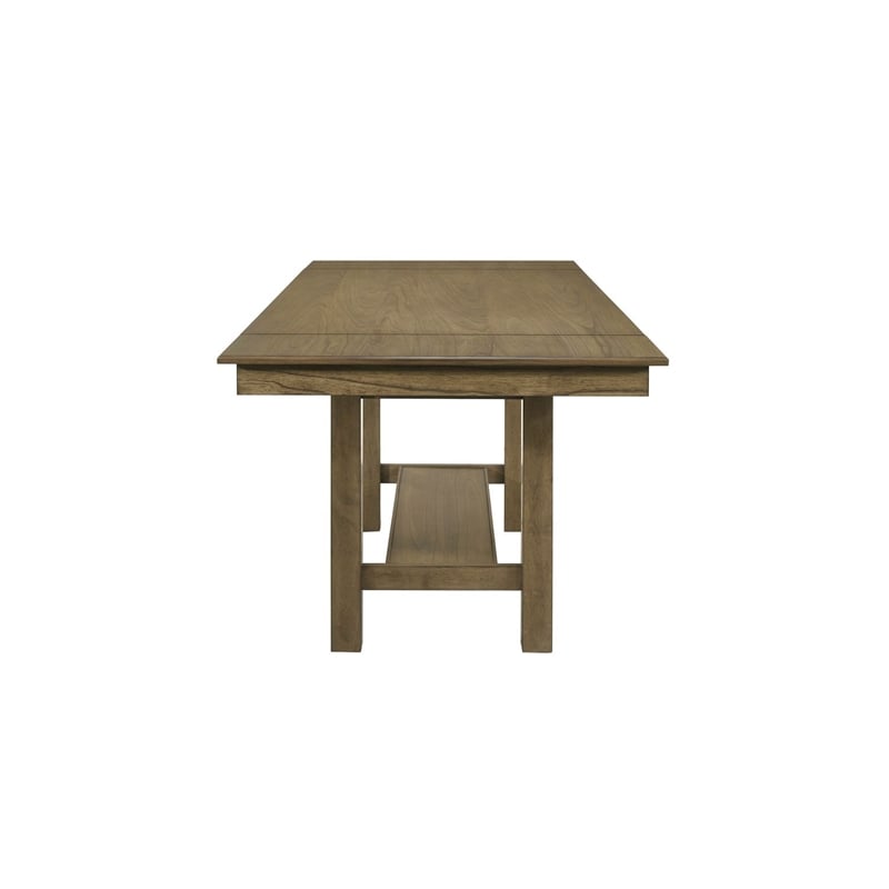 Liberty Furniture Brook Bay Gathering Trestle Dining Room Table - Brown