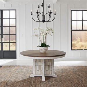 Liberty Furniture River Place Pedestal Dining Room Table - White