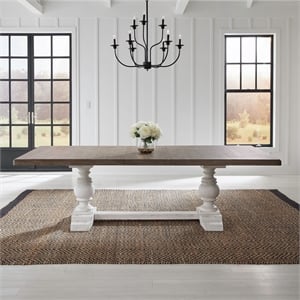 Liberty Furniture River Place Trestle Dining Room Table - White