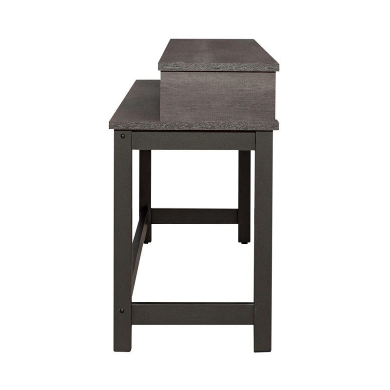 Liberty Furniture Tanners Creek Console Bar Table with Charging Station - Gray