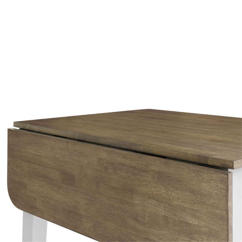 Liberty Furniture Landale Drop Leaf Table for Kitchen Dining Room - White