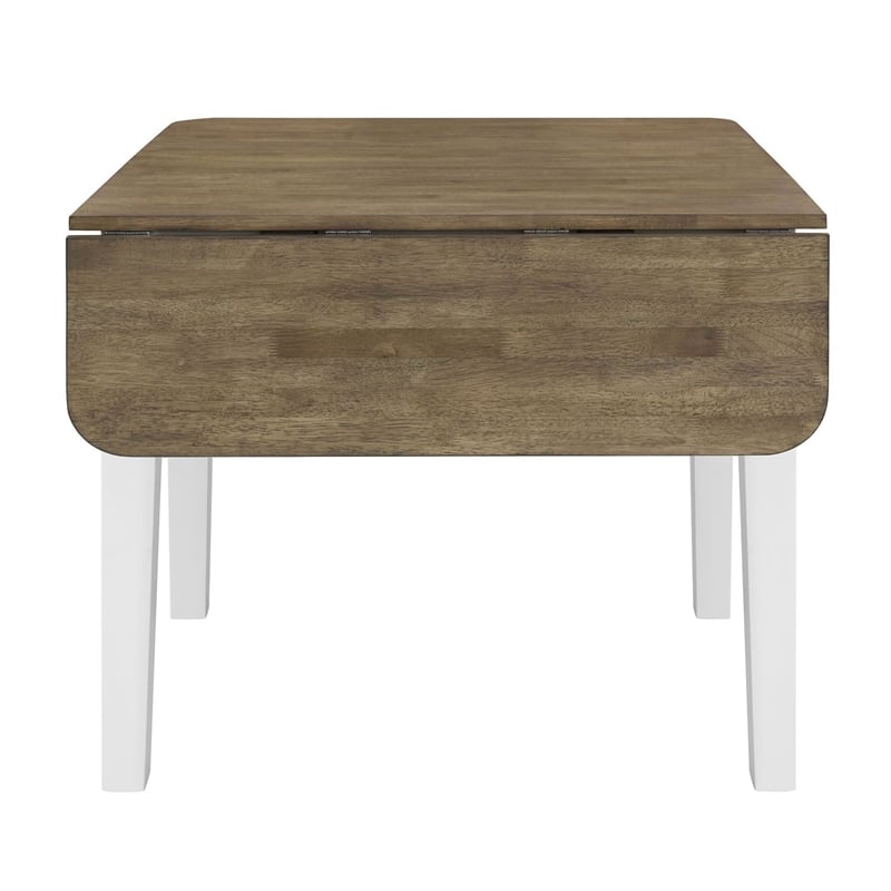 Liberty Furniture Landale Drop Leaf Table for Kitchen Dining Room - White