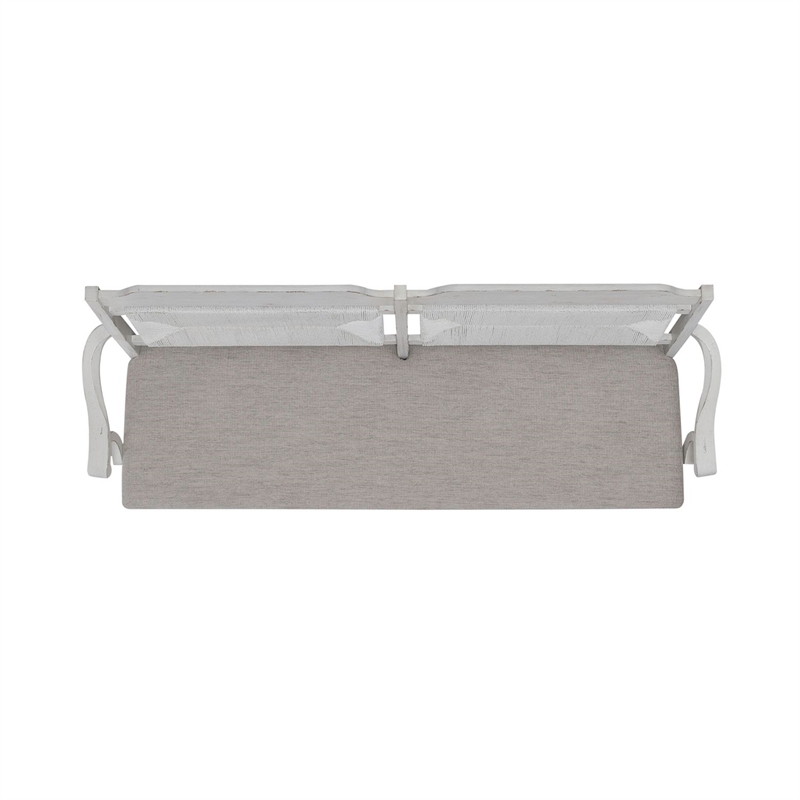 Liberty Furniture River Place Panel Back Bench for Dining Room - White