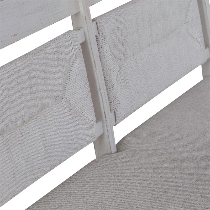 Liberty Furniture River Place Panel Back Bench for Dining Room - White