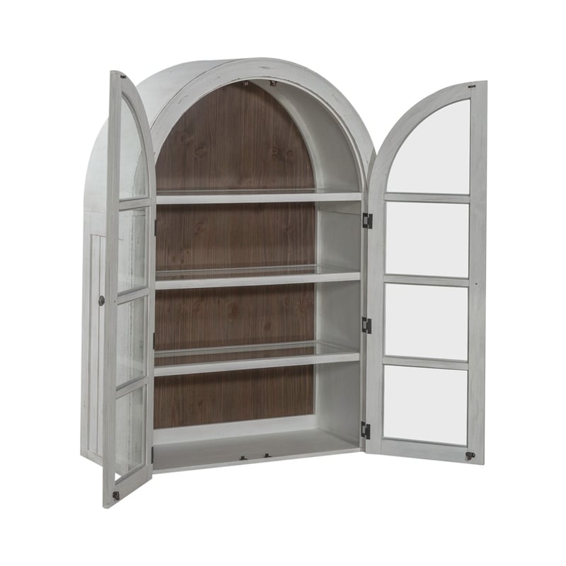 Liberty Furniture River Place Bunching Curio Cabinet Set Dining Storage White