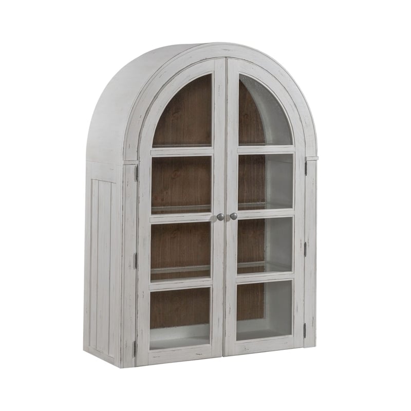 Liberty Furniture River Place Bunching Curio Cabinet Set Dining Storage White