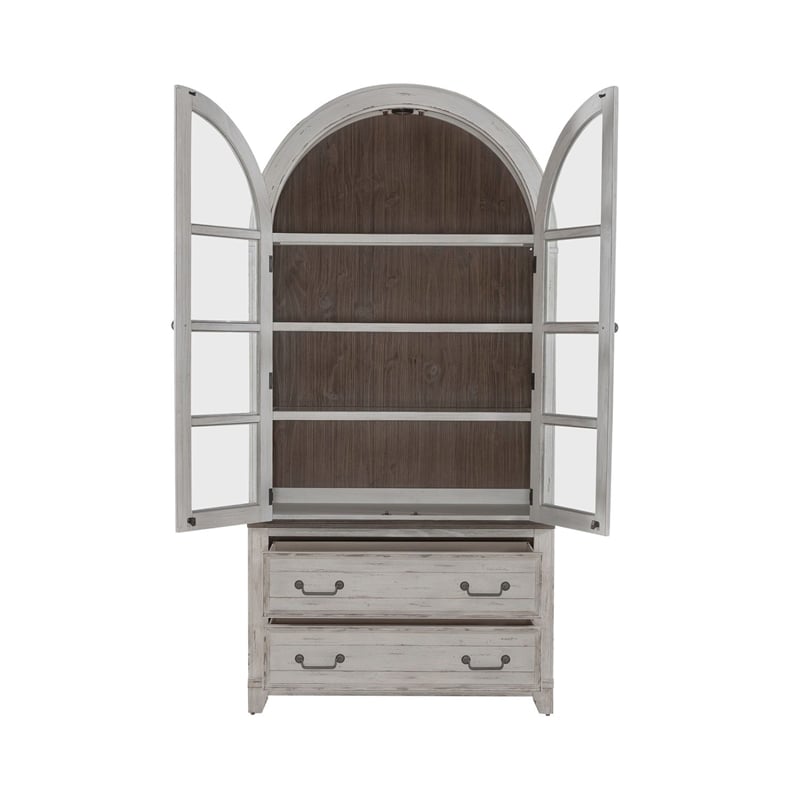 Liberty Furniture River Place Curio Cabinet Dining Room Storage White
