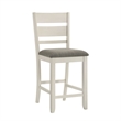 Liberty Furniture Brook Bay Slat Back Upholstered Counter Chairs Set of 2 White