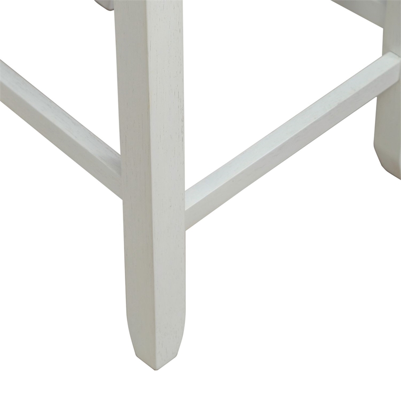 Liberty Furniture Brook Bay Slat Back Upholstered Counter Chairs Set of 2 White