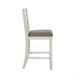 Liberty Furniture Brook Bay Slat Back Upholstered Counter Chairs Set of 2 White