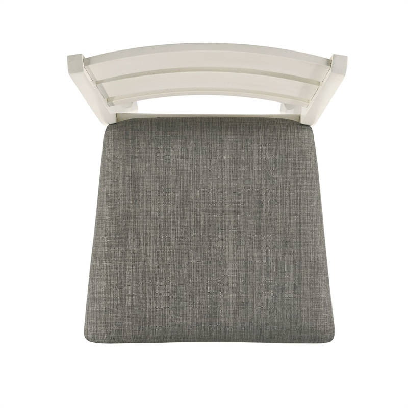 Liberty Furniture Brook Bay Slat Back Upholstered Counter Chairs Set of 2 White