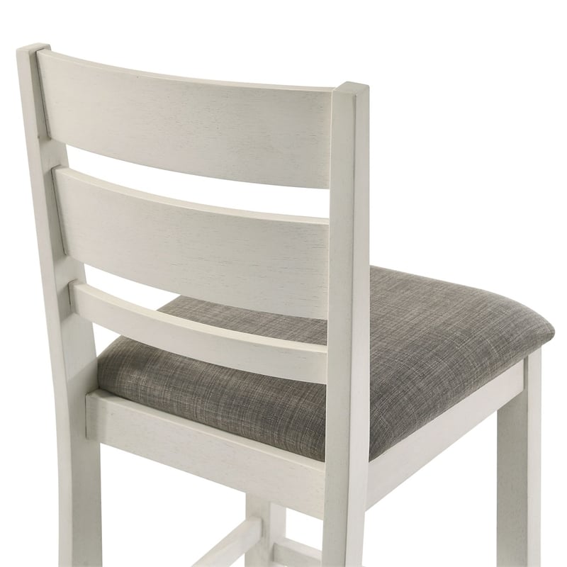 Liberty Furniture Brook Bay Slat Back Upholstered Counter Chairs Set of 2 White