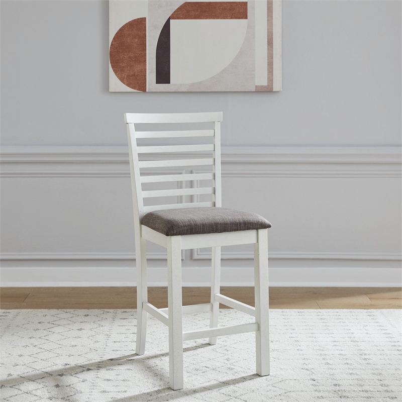 Liberty Furniture Brook Bay Upholstered Ladder Back Counter Chairs Set of 2