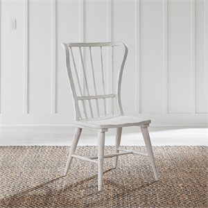 Liberty Furniture River Place Windsor Back Side Dining Chairs Set of 2 White