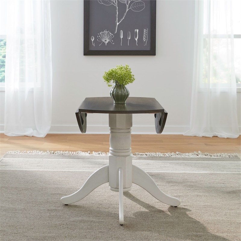 Liberty Furniture Brook Bay Opt 3 Piece Drop Leaf Table Dining Room Set White